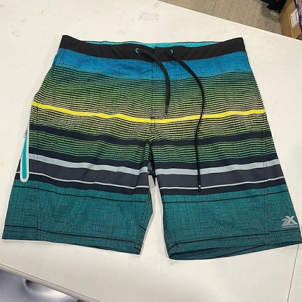 NWOT ZeroXposur Striped Lined Swim Trunks.  Size M medium